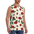 thumbnail image 2 of Daiia Rose Flowers Printed Men's Tank Tops,Casual Soft Sleeveless Gym Muscle Shirts Bodybuilding Tee-Small, 2 of 8