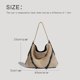 thumbnail image 4 of Bolsos de playa estilo Inglaterra para mujer, bolsos de diseño de lujo, carteras, novedad 2024, en papiro, hebilla de cinturón hueca tejida, para debajo del brazo, 4 of 5