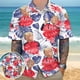 thumbnail image 3 of Camisa hawaiana con estampado 3D de Donald Trump Fighting para hombre, blusas de moda con solapas estilo hawaiano, estilo patriótico de EE. UU., 3 of 5