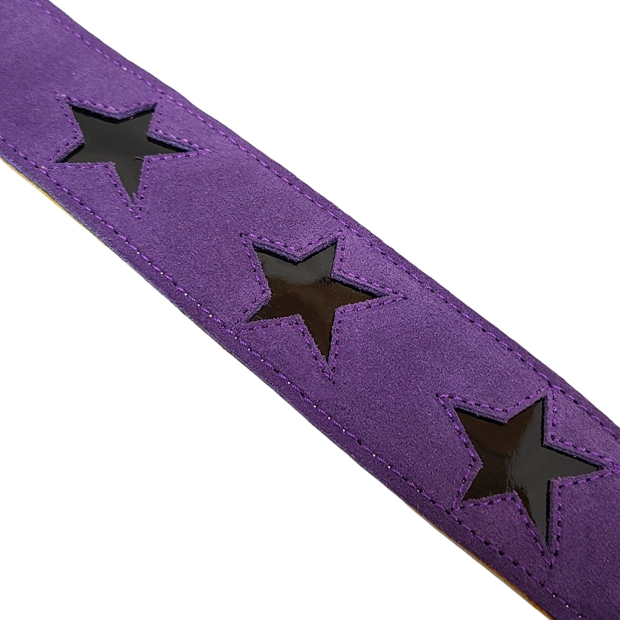 Henry Heller Star Series Suede Guitar Strap Purple