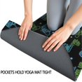 thumbnail image 3 of Neon Games Element Black Pattern Hot Yoga Mat Towel Non Slip for Hot Yoga - Quick-Drying Yoga Mat Cover with 4 Corner Pockets with Travel Bag - Hot Yoga Towel Non Slip 70"x26", 3 of 6