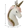 thumbnail image 2 of Unicorn Piggy Bank with Rhinestones Girls Ceramic Bank, 2 of 9