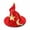 Red, variant on HaCpiu Mini Red Sparkle Witch Hat Hair Clip, Halloween Costume Accessory with Gold Star & Moon Accents, Cute Pointed Fascinator for G'ir'ls & Women