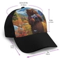 thumbnail image 2 of Yiaed Snowy Mountain Photography Bear Print Baseball Cap Dad Hat Polo Style Plain Blank Adjustable Size, 2 of 5