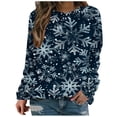 thumbnail image 2 of Chandail en Molleton de Noël pour Femmes 2023 Mode Imprimé Manches Confortable Respirant Col Rond en Solde, 2 of 5