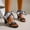 Black, variant on Women's Open Toe Ankle Strap Mid Block Heels Chunky Heel Sandals with Buckle Daily Work Party Dress Pumps Shoes White 7.5(40)