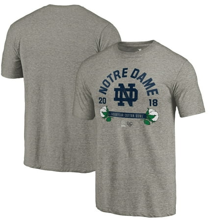 - Notre Dame Fighting Irish Fanatics Branded College Football Playoff 2018 Cotton Bowl Bound Drag Tri-Blend T-Shirt - Heather Gray