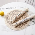 thumbnail image 4 of Nvzi Cotton Heat Resistant Placemats, Dining Room Table Mats, Protect Surfaces,Non-Slip Washable Table Mats，Kitchen Decor Accessories（Set of 4, Size 13.78in, 01）, 4 of 4