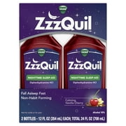Vicks ZzzQuil Liquid Sleep Aid, Non-Habit Forming, Vanilla Cherry, 24 fl oz
