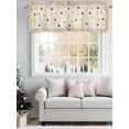thumbnail image 5 of Valance Curtains for Kitchen Windows Farm Blossom Flower LadybirdsRod Pocket Valance Garden Floral on Burlap Short Window Curtain Topper for Bedroom Living Room Bathroom 54x18in, 5 of 9