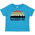 thumbnail image 3 of Inktastic Madison Wisconsin Skyline Retro Sunset Boys or Girls Toddler T-Shirt, 3 of 5