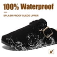 thumbnail image 4 of HSBDNZQ Women's Suede Clogs Mens Leather Mules Comfort Cork Footbed Antislip House Sandals Arch Support Potato Shoes with Adjustable Buckle, 4 of 7