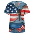 thumbnail image 4 of Blusa de manga corta con cuello en V para mujer, informal, sexy, a la moda, de verano Pompotops hkajfhjk470161, 4 of 5