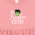 thumbnail image 4 of Inktastic Halloween So Franken Cute Girls Baby Dress, 4 of 5