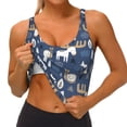 thumbnail image 3 of Picia Forest Elk Sports Bra for Women,Padded Strappy Sports Bras Medium Support Yoga Bra with Removable Cups,Running Yoga Bra-, 3 of 9