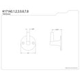 thumbnail image 2 of Kingston Brass K171A8 Trimscape Hand Shower Pin Wall Mount Bracket in Brushed Nickel, 2 of 4