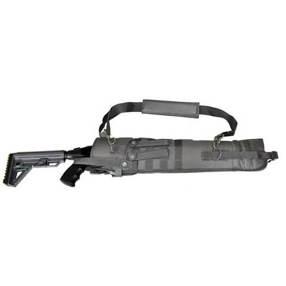 Trinity Rifle Shotgun Scabbard Padded Case for mossberg 590 12ga Gray color.