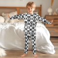 thumbnail image 6 of joogoo Chess Checkered Pattern Plaid 2 Piece Long Sleeve Tee and Pants Cotton Pajama Set 3T, 6 of 7