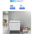 thumbnail image 3 of PayLessHere Twin Tub Washing Machine,Wash (10lbs) and Spin Combo(7lbs)(White & Grey), 3 of 7