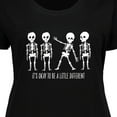 thumbnail image 4 of Inktastic It's Okay to Be a Little Different Skeletons Women's Plus Size T-Shirt, 4 of 5