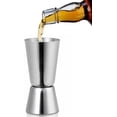 thumbnail image 2 of Medida de alcohol 25 ml 50 ml, Jigger doble de acero inoxidable, Jigger de ginebra con alcohol Craft Taza medidora de bebidas dobles para bar, fiesta, vino, cóctel, coctelera, 2 of 5