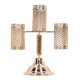 thumbnail image 1 of Candelabro de 3 brazos, luz de Metal galvanizada hueca dorada, candelabro de lujo de 3 brazos, manualidad para regalo, decoración del hogar, 1 of 8