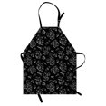 thumbnail image 1 of Botanical Apron, Scribbled Hand Drawn Garden Elements Butterflies Insects and Flowers, Unisex Kitchen Bib with Adjustable Neck for Cooking Gardening, Adult Size, Charcoal Grey and White, by Ambesonne, 1 of 4