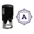 thumbnail image 1 of Printtoo Square Swirl Border A Alphabet Monogram Initial Self Inking R-40 Rubber Stamp Office Stationary, 1 of 6