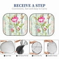 thumbnail image 6 of Disketp 2 Piece Vintage Wood Background With Floral Pattern Windshield Sunshades,Folding Windshield Sun Shade For Car Suv Trucks Sedan,Blocks Uv Rays Sun Visor Protector-Small, 6 of 7