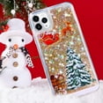 thumbnail image 4 of Liquid Christmas Case for iPhone 14 Pro Max,Cute Christmas Tree Santa Elk Flowing Floating Moving Glitter Bling Sparkle Clear Shockproof Women Girls Case for iPhone 14 Pro Max 6.7 Inch (Gold), 4 of 4