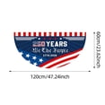 thumbnail image 3 of 4th of July Flag Banner 250 Years We The People 1776-2026 Patriotic Bunting Half Fan Porch Garland Decoration Red White Blue Memorial Flag with Stars and Stripes for Independence Day Memorial Day, 3 of 7