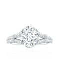 thumbnail image 4 of Rosec Jewels Certified Moissanite Oval Engagement Ring 2 Ct - 7X9 mm - Solitaire Statement Ring - D-VS1 Grade, 18K White Gold, US 11.50, 4 of 8