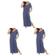 thumbnail image 5 of Qarigey Batas de mujer: favorecedoras y cómodas para el día a día Camisones y camisones de mujer Camisón Ropa de dormir Manga azul M Type1 NO1, 5 of 6