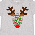 thumbnail image 4 of Inktastic Christmas Reindeer Face with Names and Red Nose Boys or Girls Toddler T-Shirt, 4 of 5