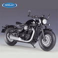 thumbnail image 3 of WELLY 1:12 Triumph Bonneville Bobber Alloy Racing Motorcycle Model Diecast Metal Street Motorcycle Model Simulation Kid Toy Gift, 3 of 6