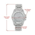 thumbnail image 5 of Women's Baguette Cut Iced Out Diamond Watch - Drop it Down with This Bling'ed Out Crystal Tennis Bracelet on Your Wrist Ladies! - ST10372MLA-TB (ST10372MLA Metal Silver Silver- TB), 5 of 8