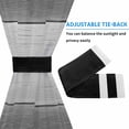 thumbnail image 4 of Black Gray Door Curtains for Door Window, French Sidelight Front Back Door Curtains With Tieback, Farmhouse Vintage Gradient Wooden Plank Kitchen Rod Pocket Drapes Panel, 25"x40", 4 of 5
