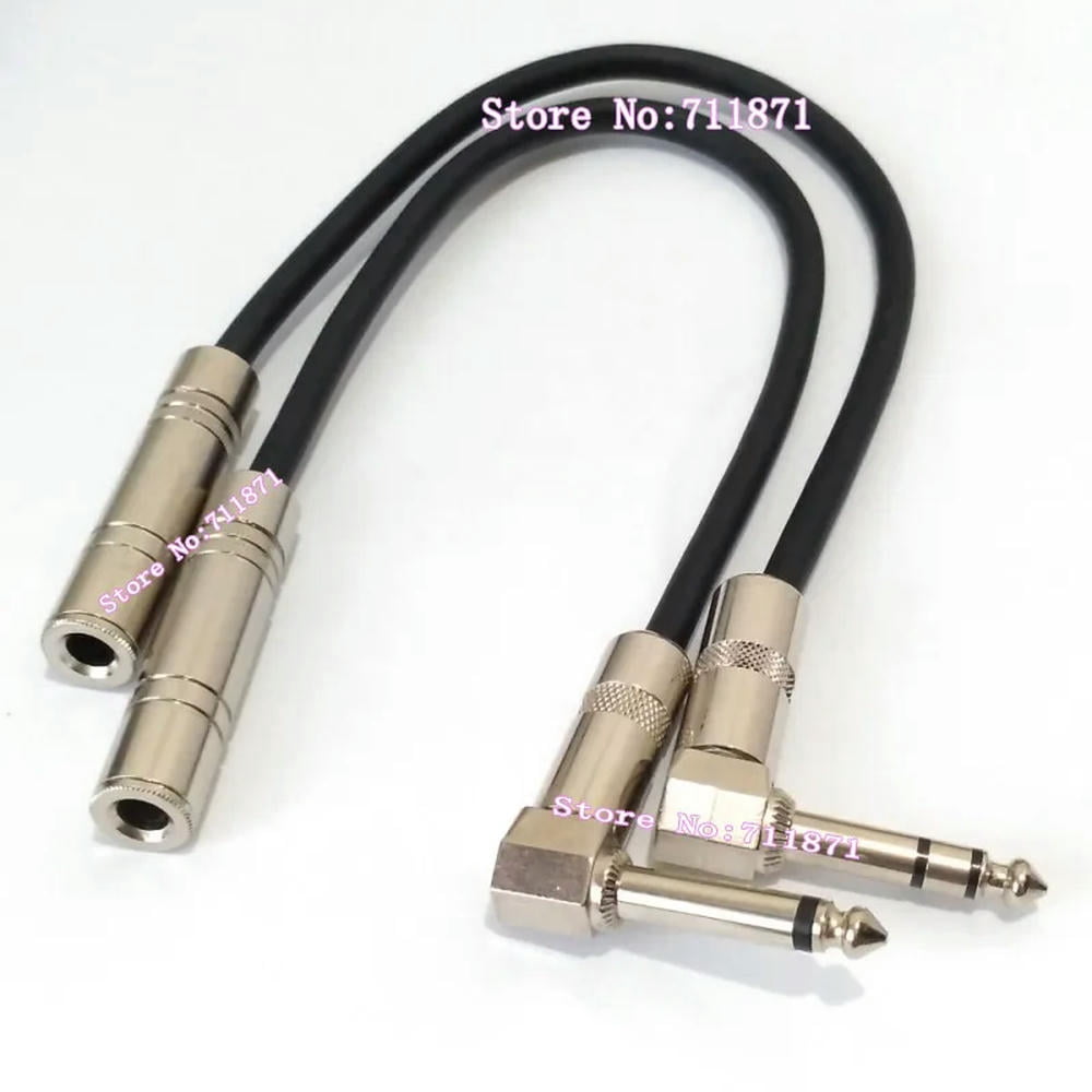 FOR 90 Degree Right Angle Mono 1/4 TRS stereo 6.35 Audio cable Line Right Angle Bend Male to Female 6.35 Audio extension cord wire