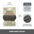 thumbnail image 4 of The Beadsmith Waxed Brazilian Cord – Dark Grey, 0.7 mm Diameter, Light Wax, 15 Yards (13.7 m), 4 of 8