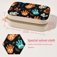 thumbnail image 5 of Dog Paw Print Decorative Velvet Jewelry Box with Removable Compartment - Portable Necklace Organizer - Great Gift!, 5 of 7