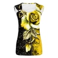 thumbnail image 4 of Rciityk Tank Tops Blouses for Women Printed Round Neck Casual Printed Sleeveless Suspender Top, 4 of 4