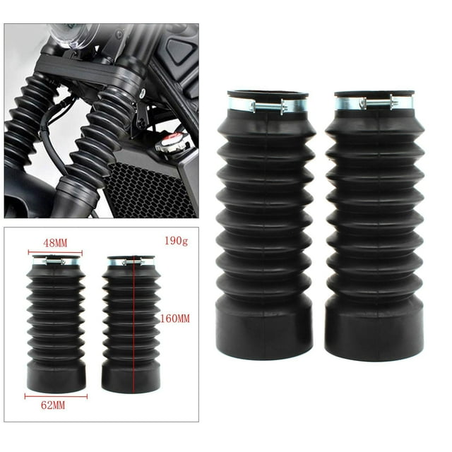Botas de amortiguador de cubierta de horquilla delantera de goma para motocicleta de 2 piezas para CMX300 17-21 Hecho de material d shamjiam Cubierta frontal de horquilla