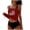 Watermelon Red, variant on fheaev Tankini Swimsuits Set for Women Two Pc Bathing Suit Beach Swim Suit Blouson Swim Tank Top And High Waisted Bottom Split Swimsuit Ladies Swimwear