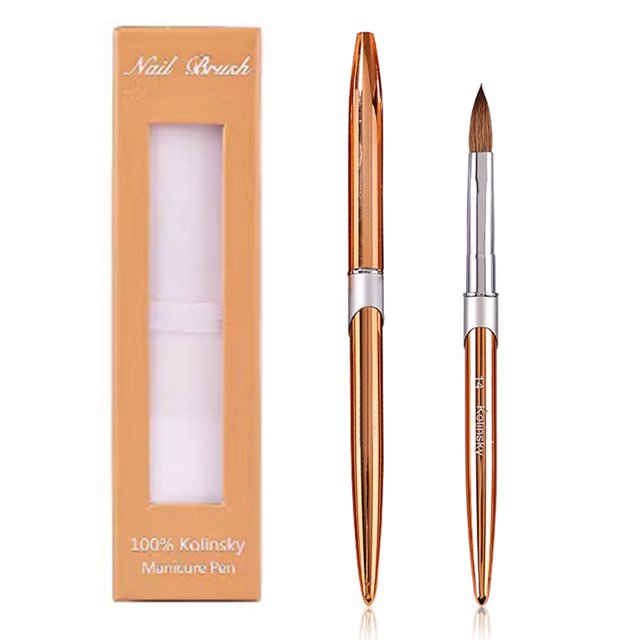 Pincel redondo para gel acrílico, pincel para manicura de uñas para mujeres