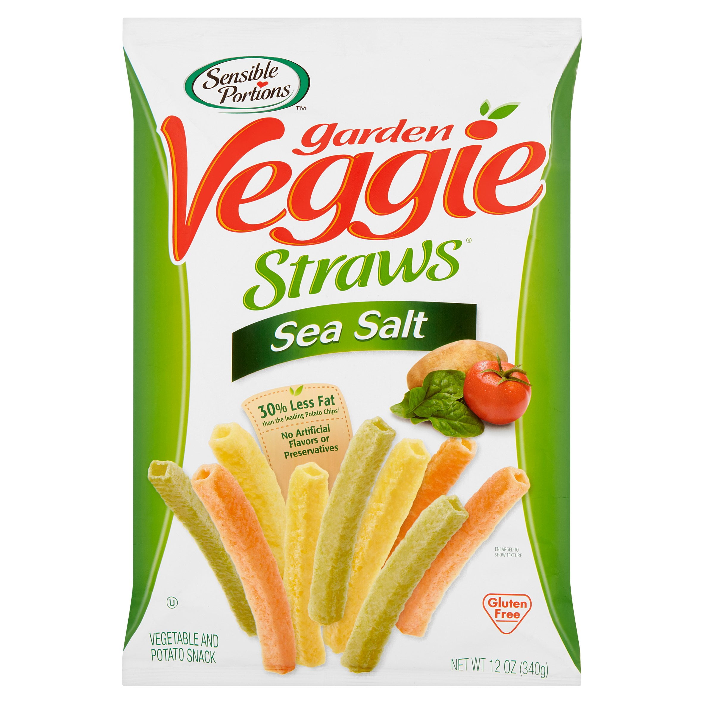 Sensible Portions Veggie Straws Sea Salt,12 Oz (Pack Of 12)