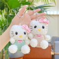 thumbnail image 4 of FeiKong Sanrio Cartoon Anime Kt Cat Pendant Fashion Plush Toy Doll Keychain Creative Backpack Decoration Accessories Children Gifts, 4 of 6
