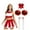 Red B, variant on TiaoBug Women Cheerleading Costume Musical Cheer Leader Uniform with Striped Socks Bow Hair Pom Poms Red A S