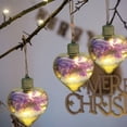 thumbnail image 5 of JWshufel Christmas Decorations Glass Hydrangea Balls Glowing Hanging Chandelier Easy Install Energy Saving for Shopping Mall Restaurant Bar Home with Ornaments for Tree 4.3in Purple, 5 of 6