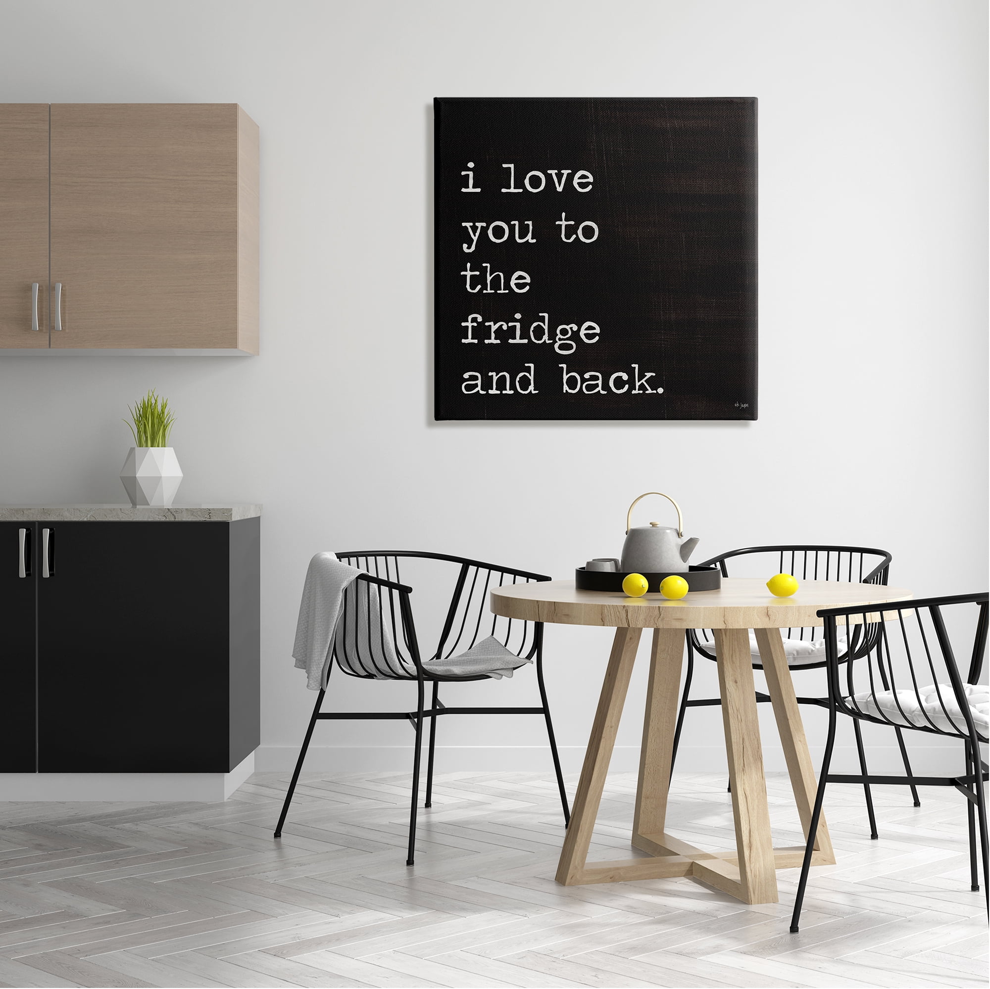 Stupell Industries Love You Fridge & Back Food & Beverage Painting Gallery Wrapped Canvas Print Wall Art, 30 x 30