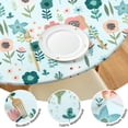 thumbnail image 4 of Pioneer Flower Floral Print Pattern Round Fitted Tablecloth with Elastic Edge,Dining Table Cover Waterproof,Outdoor Round Tablecloth for Camping,Dining,Indoor and Outdoor, 4 of 7